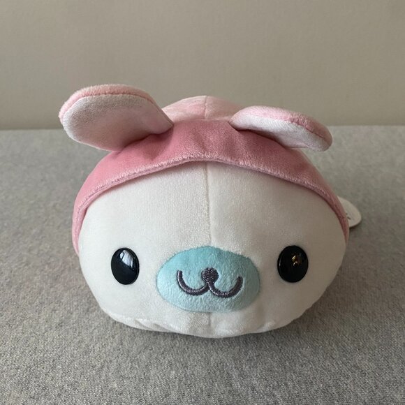 San-X Other - NWT San-X Mamegoma Seal in Pink Bunny Costume Plush Japan 10" 2018